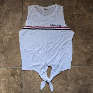 White Baby Girl FP Cropped Tank